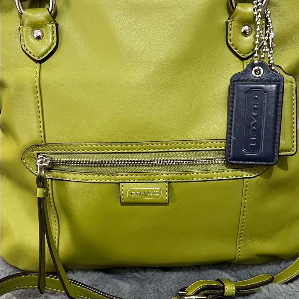 Coach Lime Green Leather Daisy Spectator Satchel Bag - Picture 3 of 12